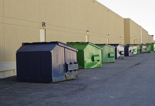 a construction container bin with a lock for security in Almond, WI